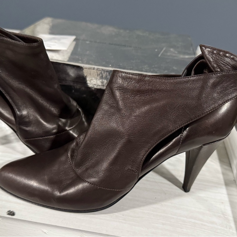 Sigerson Morrison Dark Brown Nappa Leather Heels Sz 9.5